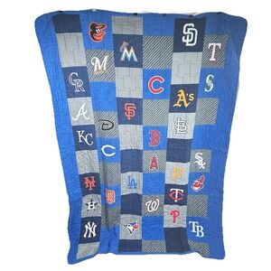 *Rare*  MLB Twin XL Size Comforter Old Logos Genuine Major League Baseball QUILT